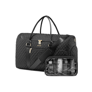 LOVEVOOK Travel Duffle Bag, 40L Weekender Overnight Bag with Toiletry, Quilted Carry On Bags with Shoe Compartment, Gym Duffel Bags with Wet Pocket for Women, Hospital Bags for Labor and Delivery