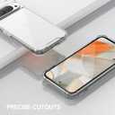 3 x GeekZone for Google Pixel 9 and Pixel 9 Pro Case Cute Slim Thin Phone Cases Reinforced TPU Bumper Hard Clear PC Back Shockproof Protective Case for Pixel 9/9 Pro for Women Girls Men (Clear)