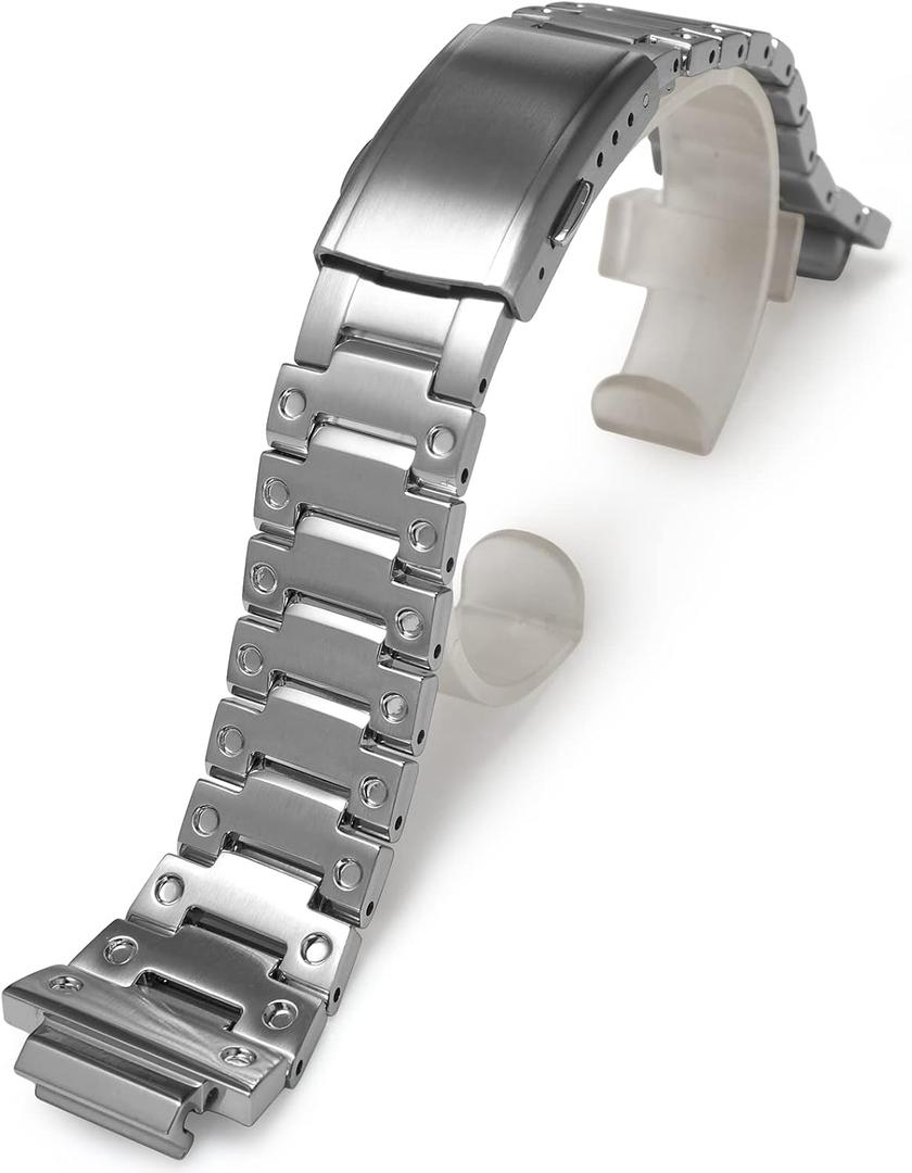 MOD Kit Quick Release Bracelet Metal Watchband Modified Strap 316 Stainless Steel Strip Compatible With Casio For G-SHOCK Men's GM2100 GM2100B-3A