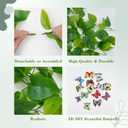 BLEUM CADE Fake Hanging Plants, 2pcs Artificial Pothos Vines Greenery for Wall Home Living Room Office Indoor Outdoor Decor (No Baskets)