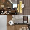 LWZH 1 Pack Glass Interior Door Knobs, Old Style Door Knob Replacement, Vintage Crystal Door Knobs, Polished Brass Finish