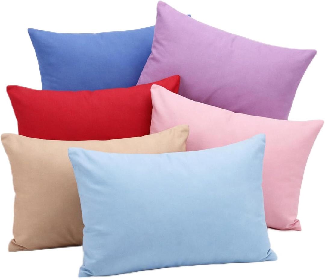 Kigley 6 Pack Mini Pillows for Daycare 9.1 x 13.8'' Small Travel Pillow Bulk Soft Breathable Cotton Pillow for Nap Travel Pet Neck Lumbar Purse Insert(Classic,Light Color)