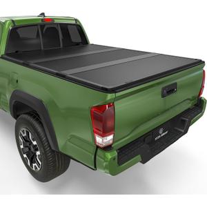 YITAMOTOR FRP Hard Tri Fold Truck Bed Tonneau Cover Compatible with 2016-2023 Toyota Tacoma (Excl. Trail Edition) 5 ft Bed
