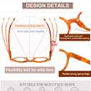 Round Reading Glasses for Women Men, Blue Light Blocking Readers, Lightweight Computer Eyeglasses for Books, Screens