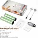 Rechargeable Milk Frother, Electric Coffee Foamer, Handheld Drink Mixer for Latte, Cappuccino, Coffee, Eggs, Hot Chocolate, Protein,Green