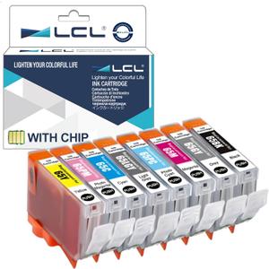 LCL CLI-65 4215C007 Ink Cartridge Four Color,High Yield CLI 65 Ink Cartridge Replacement for Canon Pixma Pro 200 8-Color with Chip Version(BK/C/M/Y)
