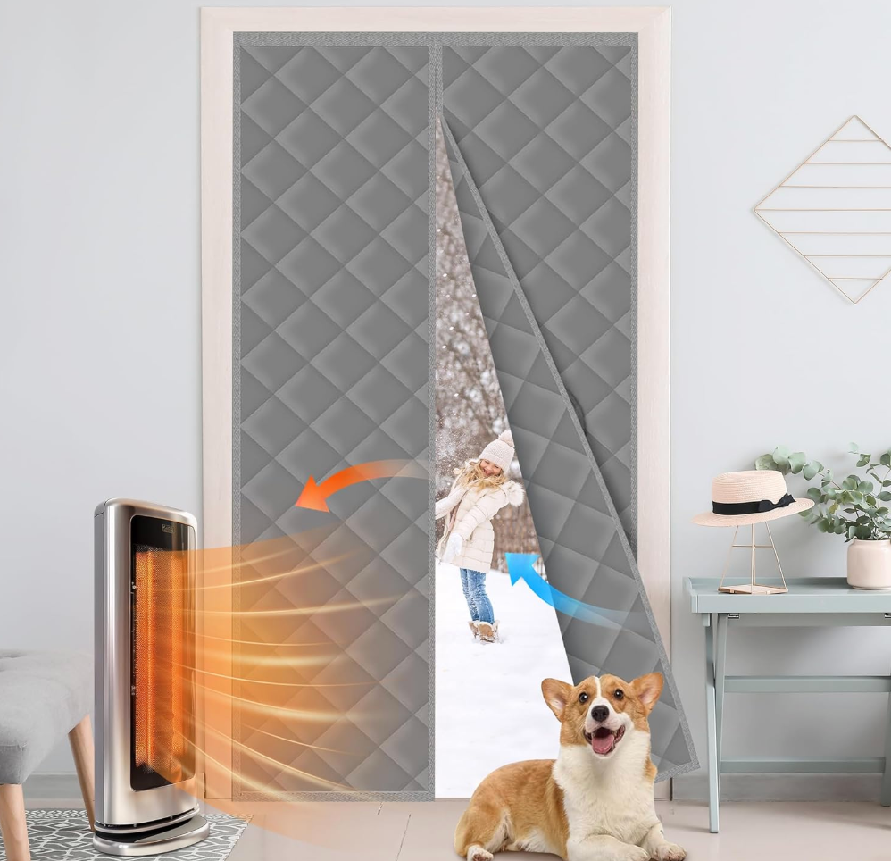 Magnetic Thermal Insulated Door Curtain Cover Block