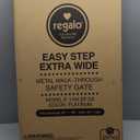 Regalo Safety 29-49" Easy Step Extra Wide Baby Gate for Doorways & Bottom of Stairs, Pressure Mounted Safety Gate with Door for Babies, Toddlers & Pets, Platinum