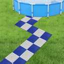 20Pcs Pool Drainage Mat,10.3" x 10.3"Above Ground Walkways, Pool Mat with Multiple Splicing Methods to Prevent Dirt from Entering The Pool,Interlocking Plastic Floor for Pools, Spas, Passways