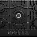 Empava 30 in. Gas Stove Cooktop 5 Italy Sabaf Sealed Burners NG/LPG Convertible in Black Tempered Glass, 30 Inch
