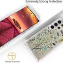 Topgraph Compatible with Samsung Galaxy S24 Ultra Case Designer Cute Clear for Women,Cool Transparent Silicone Phone Cases Cover - Green Eucalyptus Leaves