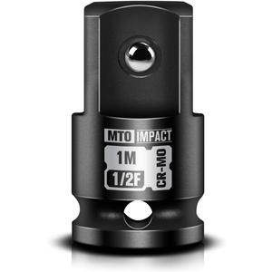 MTO 1/2" Female to 1" Male Impact Socket Adapter, 1/2-Inch Impact Socket Adapter, Chrome Molybdenum Alloy Steel, for Impact Wrench & Ratchet Use MTO 1/2" Female to 1" Male Impact Socket Adapter, 1/2-Inch Impact Socket Adapter, Chrome Molybdenum Alloy Steel, for Impact Wrench & Ratchet Use