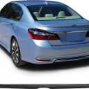 IKON MOTORSPORTS, Trunk Spoiler Compatible with 2013-2017 Honda Accord 9th Sedan 4-Door, OE Style Unpainted Black ABS Plastic Rear Trunk Lid Spoiler Wing Lip