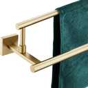 KOKOSIRI Bath Towel Bars 32-Inch Double Towel Rails Overlength Bathroom Racks for Cabinet Kitchen Brushed Gold Stainless Steel B5009BG-L32