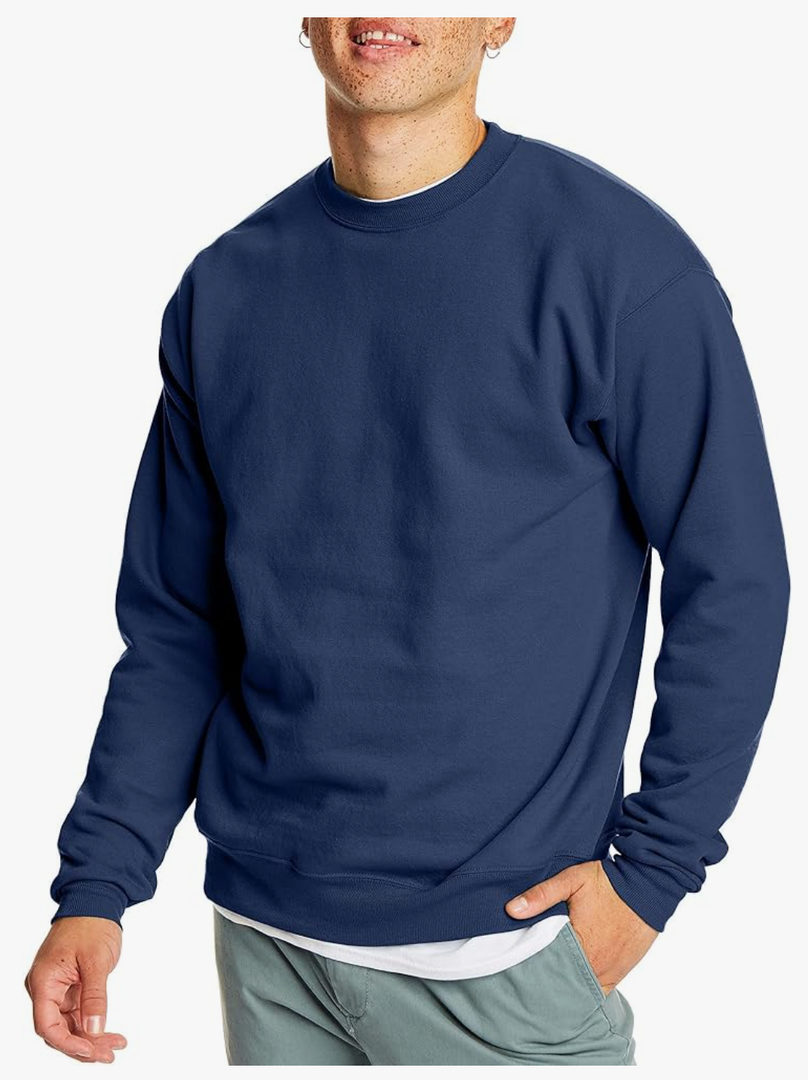 Hanes Men's EcoSmart Fleece, Pullover Crewneck Sweatshirt, 1 or 2 Pack, L