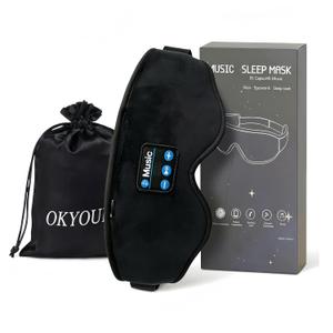 2026 New Sleep Headphones Pro | Built-in White Noise Sleep Mask,75g Ultra-Light Bluetooth Eye Mask for All Face Shapes, Zero-Pressure Fit, Breathable Bamboo, 100% Blackout for Deep Sleep & Travel