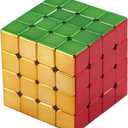 HELLOCUBE Cyclone Boys 4x4 Speed Cube Magnetic Stickerless Reflective Mirror Reflective (Colorful)