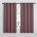 NICETOWN Bedroom Curtain Panels Blackout Draperies, Dry Rose, 1 Pair, 55 by 68-inch, Thermal Insulated Solid Grommet Blackout Curtains/Drapes
