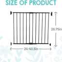 Regalo Safety 24"-40.5" Extra Wide Baby Gate for Stairs & Hallways, Hardware Mounted 2-in-1 Stair Gate for Babies, Toddlers, & Pets, Black