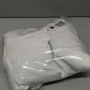 NICETOWN White 100% Blackout Kitchen Curtains, 2 Thick Layers Completely Blackout Rod Pocket Thermal Insulated Drapes for Bedroom (1 Pair, 42 inches Width x 54 inches Length Each Panel)