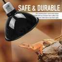 Reptile Light Fixture, 8.5'' Reptile Dome for Reptile Light/Heat Lamp/Ceramic Heat Emitter, 1-Pack 8.5 Inch Standard Light Dome
