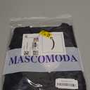 MASCOMODA Womens V Neck Silk Satin Tops Dressy Short Sleeve Work Blouses Spring Summer Loose T Shirts Business Casual Outfits (Large, Black)