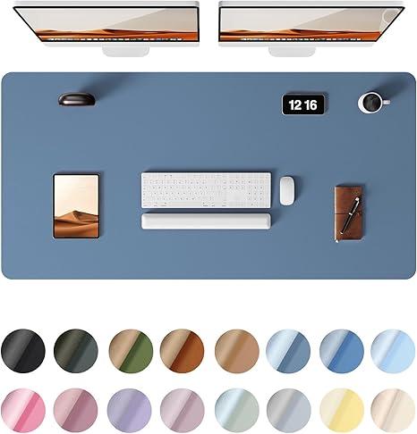 YSAGi Leather Desk Protector, Office Mat, Large Mouse Mat, Non-Slip PU Leather Blotter, Laptop Desk Pad, Waterproof Writing Pad for Office and Home (47.2" x 23.6")