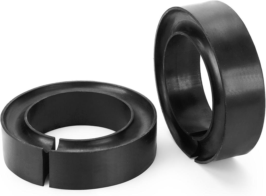 Heavy-Duty Round Rubber Coil Spring Spacer for Car, Enhance Spring Rate for 5" & 5.5" O.D. Universal Coil Spring Booster (Pack of 2)