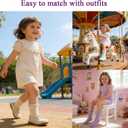 Baby Girls Toddler Ruffle Grip Socks Kids Non Slip Cute Frilly Cotton Crew Socks Uniform School Dress Sock 12 Pairs