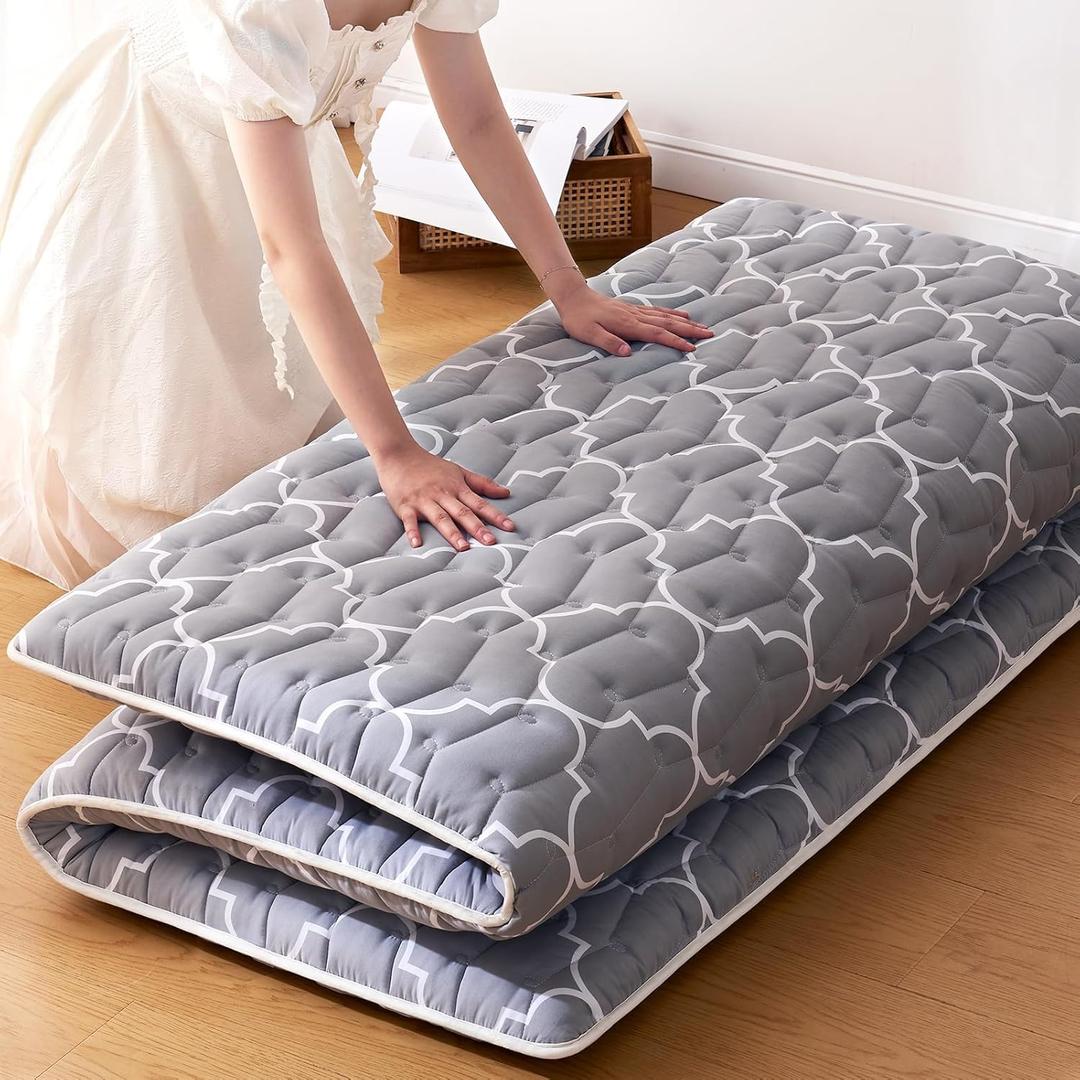 Premium Foam Japanese Floor Mattress Futon Mattress,100% High Density Comfortable Foam,Thicken Tatami Mat Sleeping Pad,Portable Kids Adults Sleeping Mats for Guest Room, Dormitory (Twin( 80 x 39 ))
