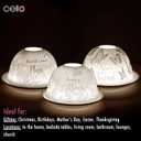 Cello Porcelain Tealight Holder Dome - Special Friend Butterfly Design with 3D Projection & Loving Message for Scented Unscented Tealights & LED Candle Wax Warmer Mom Easter Women Gifts Ornament Home