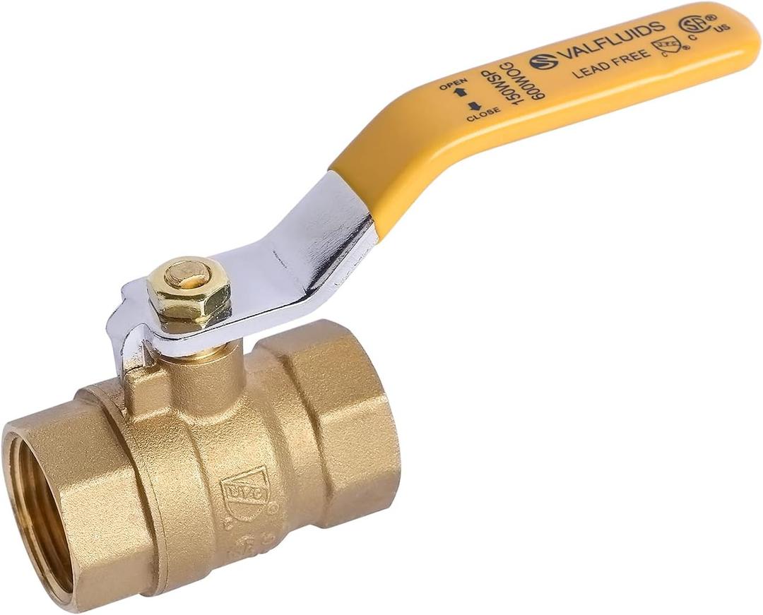 Full Port Forged LF Brass Ball Valve With Female Thread NPT Connector150 PSI WSP / 600 PSI WOG. (1 Inch)