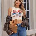 Baseball Tank Top Women Vintage Baseball Mom Tanks Baseball Season Graphic Tee Shirts Game Day Knit Crop Sleeveless Tops (XXL)