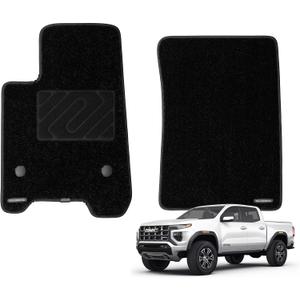 WENNEBIRD Superior Carpet Front Row Floor Mats for 2023-2026 GMC Canyon Crew Cab, 0.6-Inch Ultra-Thick, Noise-Reducing, All-Weather Waterproof Anti-Slip 2-Pc Set