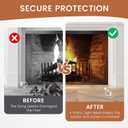 Fireplace Screen Mesh -26x24 Inch Fireplace Mesh Cuntain for Fire Stove Spark Guard, Hearth Metal Replacement Hanging Curtain (2 Pcs)