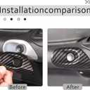 Door Lock Switch Button Frame Compatible with Chevy Corvette C6 2005-2013, Inner Door Push Button Trim, Door Release Switch Button Trim Cover Bezel Decoration Accessories, ABS (Carbon Fiber)