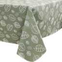 Walrus Heavy Duty Vinyl Tablecloth with Flannel Backing Waterproof Oil-Proof Plastic Table Cloth Stain-Resistant Wipeable Rectangle or Square Table Cover for Indoor and Outdoor (Leaf, 54X54 Inch)