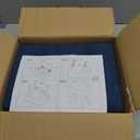 OGEMXU Storage Ottoman, Small Foot Stool Ottoman with Storage, Boucle Teddy Velvet Foot Rest with Padded Seat, Sturdy Wood Legs Stool for Living Room, Bedroom, Couch, Enterway (Dark Blue)