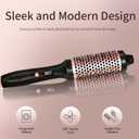 Thermal Brush, Heated Round Brush, Negative lon Heated Curling Brush 1.5 Inch, 3 Temp Settings, Dual Voltage Rose Gold Update Ceramic Tourmaline