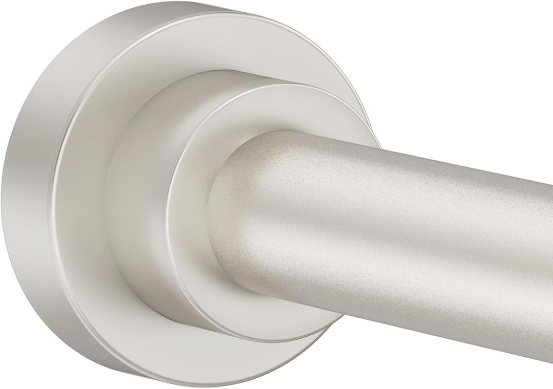 Shower Curtain Rod 31-68 in Adjustable Curtain Rod No Drilling Tension Shower Rod Stainless Steel for Door Curtain Closet RV, Nickel