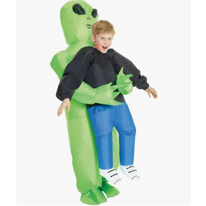 Morph Kids Inflatable Alien Costume, Blow Up Alien Outfit for Children, Abducted by Aliens Dress Up Costume, One Size