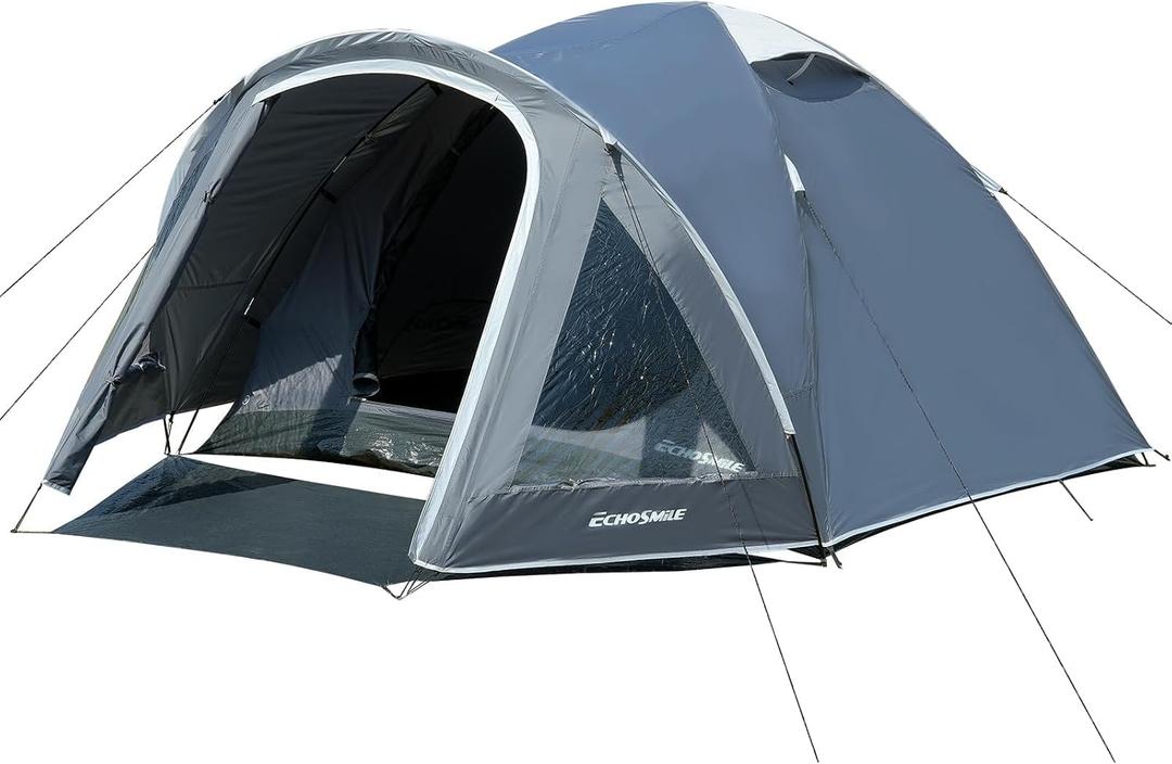 EchoSmile 4 Person Tent for Camping Waterproof Family Tent with Vestibule
