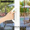 HILLMASTER Patio Sliding Glass Door Handle Replacement Set Mortise Style Reversible Design Non-keyed Sliding Patio Door Handles, White Diecast Finish Fits 3-15/16 Screw Hole Spacing, White