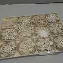 JOIEDOMI 60pcs Christmas Wooden Snowflake Hanging Ornaments Snowflakes Christmas Ornaments for Holidays, Christmas Tree Decoration, Christmas Party Holiday Decor