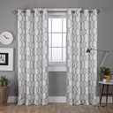 EXCLUSIVE HOME Kochi Light Filtering Linen Blend Grommet Top Curtain Panel Pair, 52x84, Dove Grey