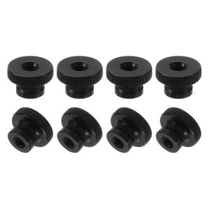 uxcell Knurled Thumb Nuts, 12Pcs M5 Carbon Steel Nut High Head Through Hole for 3D Printer Part, Black