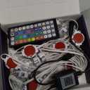 XINKAITE 50FT Permanent Outdoor Lights with 25 LEDs - Smart RGB+IC with 16 Million DIY Colors, IP67 Waterproof, App & Remote Control, Hundreds of Dynamic & Scene Modes for Holidays, Christmas & Home