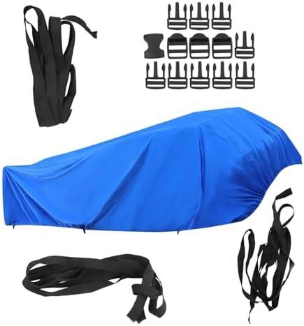Silscvtt 17-19Ft Heavy Duty Boat Cover Replacement for V-Hull Tri-Hull Runabout Fishing Ski Pro-Style Bass Boats Dark Blue