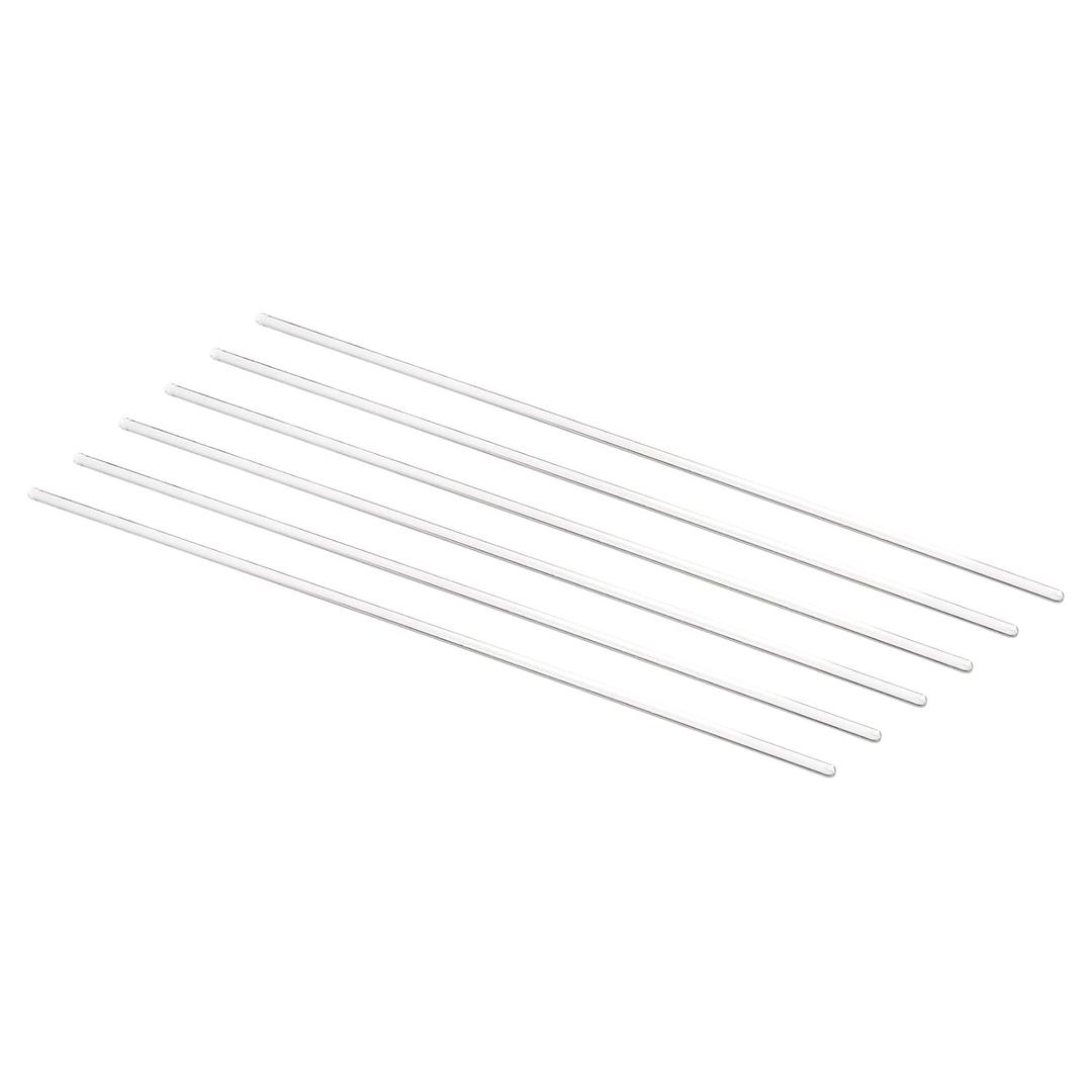 MECCANIXITY 3.3 Borosilicate Glass Stick 11.81" Length 4mm Dia Stir Rod Mixing Tools with Both Ends Round for Lab Kitchen Science 6Pcs