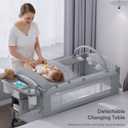 Obee Odee 4 in 1 Baby Bassinet, Pack and Play, Bedside Crib Sleeper, Diaper Changer - Comes with Mattress, Mosquito Net，Bottom Storage and Toy Bar for Newborn to Toddles